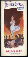 BUDAPEST 1910-20 Cca. Folies Caprice Mulató, Műsorfüzet, Reklámokkal /  Program Brochure, Adv. - Unclassified