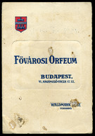 BUDAPEST A Fővárosi Orfeum Programfüzete, Reklámokkal  1913.  18l     /  Decorative Program Brochure, Adv. - Non Classés