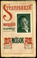 BUDAPEST Steinhardt Mulató , Dekoratív Programfüzet, Reklámokkal 1913.  /  Decorative Program Brochure, Adv. - Non Classés
