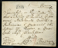 PEST Dekoratív Portós Levél Bessenyére Küldve  /  Decorative Unpaid Letter To Bessenye - ...-1867 Préphilatélie