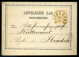 RÓZSAHEGY 1873. Díjjegyes Levlap , Szép Bélyegzéssel  /  Stationery P.card, Nice Pmk - Usati