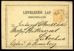 BELLUS 1872. Díjjegyes Levlap Szép Bélyegzéssel  /   Stationery P.card, Nice Pmk - Usati