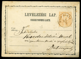 NYÍRBAKTA 1873. Díjjegyes Levlap Szép Bélyegzéssel Debrecenbe , Braun Fülöp Megyei Orvos  /   Stationery P.card, Nice Pm - Usati