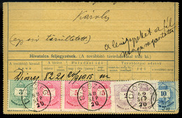 DIÓSZEG / Sládkovičovo  Táviratlap Rész 7db Bélyeggel  /  Telegraph Part 7 Stamps - Usati