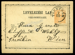 TRENCSÉN  1873. 2Kr-os Díjjegyes Lap Bécsbe Küldve  /  2 Kr Stationery Card To Vienna - Used Stamps