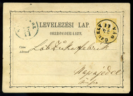 VÁGÚJHELY  1873. 2Kr-os Díjjegyes Lap   /  2 Kr Stationery Card - Used Stamps