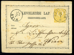 SZALÓNAK 1871. 2Kr-os Díjjegyes Szép Bélyegzéssel  /  2 Kr Stationery Nice Pmk - Covers & Documents