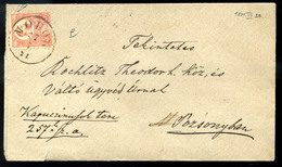 MODOR 1871. Kőnyomat 5Kr Levélen Pozsonyba Küldve, Szép Darab!  /  Litho 5 Kr Letter To Pozsony - Used Stamps
