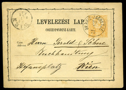 SV. Kriz Zacretje 1873. Díjjegyes Levlap, Szép és Ritka Bélyegzéssel (G:800P)  /  Stationery P.card Nice And Rare Pmk - Used Stamps