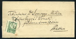 BUDA 1872. 3Kr (markánsan Elfogazva) Helyi Levélen. Jó Darab!  /  3 Kr (spec. Perforation) Local Letter - Oblitérés