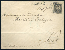 SZEGED 1874. Ajánlott Levél, Nagyon Szép Feketésbarna 15Kr-ral Pestre Küldve  /  Reg. Letter Brown-black 15 Kr To Pest - Oblitérés