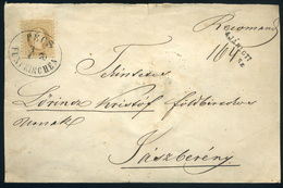 PÉCS 1870. Ajánlott Levél 15Kr Pécsre Küldve   /  Reg. Letter 15 Kr To Pécs - Used Stamps