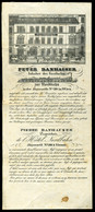 AUSZTRIA Bécs 1842. Hotel Danhauser, Dekoratív Fejléces , Metszetes Számla    /   Decorative Letterhead Bill, Vienna - Autriche