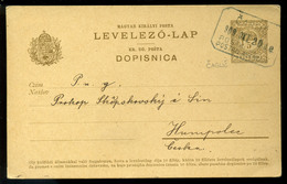 CAGLIC 1909. Díjjegyes Levlap, Igen Ritka Kétnyelvű Postaügynökségi Bélyegzéssel (150 Fős Falu)  /  Stationery P.card Ra - Oblitérés