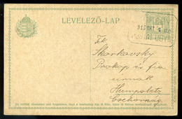 KŐHEGY / Lukovištia 1915. Díjjegyes Levlap, Postaügynökségi Bélyegzéssel  /  Stationery P.card Postal Agency Pmk - Usati
