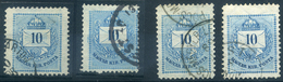 5 Db érdekes 10Kr-os, Kis Tétel  /  5 Intr. 10 Kr Small Bundle - Used Stamps