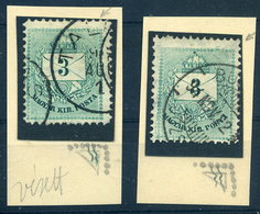 2 Db 3Kr-os Vésetjavítással  /  2 Pieces Of  3 Kr Repaired - Used Stamps