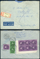 BUDAPEST 1946.04.28. Ajánlott Infla Levél Lovsafutár Bérmentesítéssel Csehszlovákiába Küldve  /  Reg. Infl. Letter Dispa - Lettres & Documents