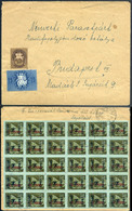 SAJÓLÁD 1946.04.06. Inflációs Levél 32 Bélyeges, Dekoratív, Vegyes Bérmentesítéssel  /  Infl. Letter 32 Stamp Decorative - Covers & Documents