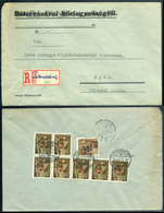 PÉTERVÁSÁRA 1946.02.21. Ajánlott Levél, Kisegítő Ragjeggyel Egerbe Küldve  /  Reg. Letter Escort. Reg. Label To Eger - Covers & Documents