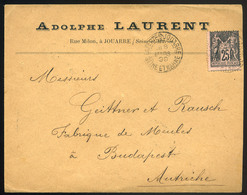 FRANCIAORSZÁG 1899. Dekoratív Céges Levél Budapestre Küldve  /  FRANCE Decorative Corp. Letter To Budapest - Used Stamps