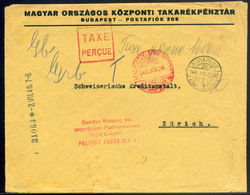 BUDAPEST 1946.07. (21. Dsz.) Inflációs Kp. Bérmentesítésű Levél Svájcba Küldve. Ritka Inflációs Darab!  /  Infl. Cash Fr - Covers & Documents