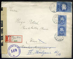 BUDAPEST 1946.02. Köztársaság-Lovasfutár Azonos Címletű (!) Vegyes Bérmentesítés Ausztriába Küldve, Cenzúrázva!  /  Repu - Covers & Documents