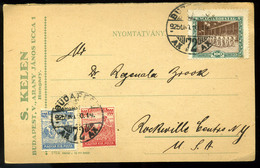 BUDAPEST 1925. Inflációs Levelezőlap Az USA-ba Küldve Sport 100K  /  Infl. P.card To USA Sport 100K - Covers & Documents