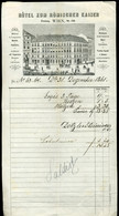 AUSZTRIA Bécs 1861. Hotel Römischen Kaiser, Dekoratív Fejléces , Metszetes Számla  /  Vienna Decorative Letterhead Bill - Austria