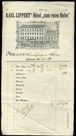 AUSZTRIA Bécs 1910 Hotel Karl Lippert, Dekoratív Fejléces ,  Számla  /  AUSTRIA VIenna Decorative Letterhead Bill - Autriche