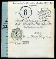 BUDAPEST 1911. Érdekes, Helyi Portós Küldemény  /  Intr. Local Unpaid Package - Used Stamps