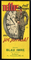 SZÁMOLÓ CÉDULA  Régi Reklám Grafika , Blau Imre órás  /  BAR TAB Vintage Adv. Graphics,  Watchmaker - Publicités