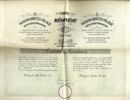 PARAGON Hirdetési Vállalat Részvény 1892  /  Adv. Company Share - Unclassified