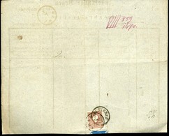 ARAD 1860. Kézbesítési ív, 10Kr I. Bérmentesítéssel (+ Andráskereszt Maradvány) Nagybecskerekre Küldve ! Igen Ritka Vevé - Lettres & Documents