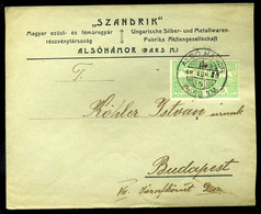 ALSÓHÁMOR Céges Levél Budapestre Küldve  /  Corp. Letter To Budapest - Used Stamps