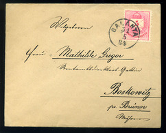 GALÁNTA 1884. Szép Krajcáros Hölgylevél Boskowitz-ba Küldve  /  Nice Kr Lady Letter To Boskowitz - Usati