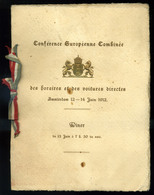 Amsterdam 1912. Conference Européenne Combinée , Menükártya  /  MENU CARD  European Conference Combine - Menus