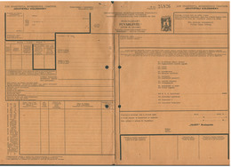 Kétnyelvű Használatlan Fuvarlevél 4Ft + A Hozzá Tartozó Nyomtatványok  /  Bilingual Unused Bill Of Freight + Documents - Covers & Documents