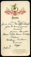 BÉCS Hotel Victoria, Dekoratív  Menükártya  /  MENU CARD Decorative, Hotel Victoria Vienna - Menu