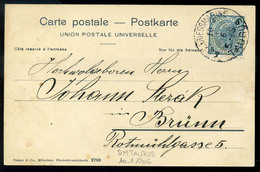 K.u.K. HADITENGERÉSZET 1906. Képeslap Törökországból, SMS Taurus Bélyegzéssel Brünn-be Küldve  /  KuK NAVY 1906  Vintage - Used Stamps