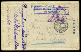 K.u.K. Haditengerészet . Japán, Aonogahara Hadifogolytábor 1917. Az SMS Elisabeth Hajó Tisztjének Képeslapja Ausztriába - Other & Unclassified