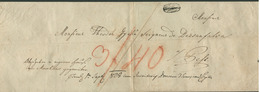 TEMESVÁR 1828.  45cm X 16.5cm Méretű 'óriás Levél 3f40Kr Portózással Pestre Küldve.  A Legmagasabb Ismert 'normál' Bérme - ...-1867 Prephilately