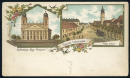 DEBRECEN Litho Képeslap (hátoldalon Címerrel)  /  Litho   Vintage Pic. P.card  (coat-of-arms On Back) - Hongarije