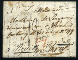 NAGYBAROM / Warasdorf  Burgenland  1808. Portós Levél, Tartalommal, Továbbküldésekkel Franciaországba, Neuilly-be Küldve - ...-1850 Préphilatélie