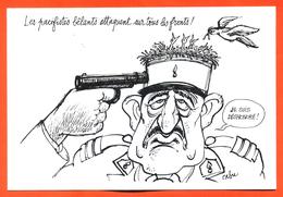 CPSM GF Illustrée Par Cabu " Les Pacifistes Belan,ts Attaquent Sur Tous Les Fronts ! " - Cabu