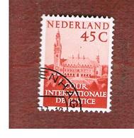 OLANDA (NETHERLANDS) - SG J34   -    1951  INTERNATIONAL CORT OF JUSTICE    -  USED - Dienstzegels