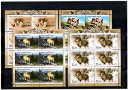 Kyrgyzstan.2013 Argali (Mountain Sheep). 4 Sheetlers, Each Of 6 Michel # 744-47 KB - Kirghizistan