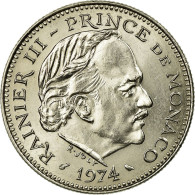 Monnaie, Monaco, Rainier III, 5 Francs, 1974, SUP+, Copper-nickel - 1960-2001 Nouveaux Francs