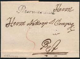 1787 Portós Levél / Unpaid Cover 'Peterwardein' - Pest - Other & Unclassified