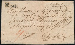 1788 Portós Levél / Unpaid Cover 'Raab' - Buda - Autres & Non Classés